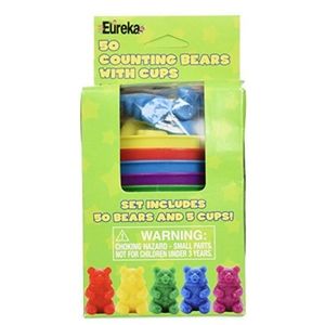 set includes 50 Counting Bears with 5 Cups
